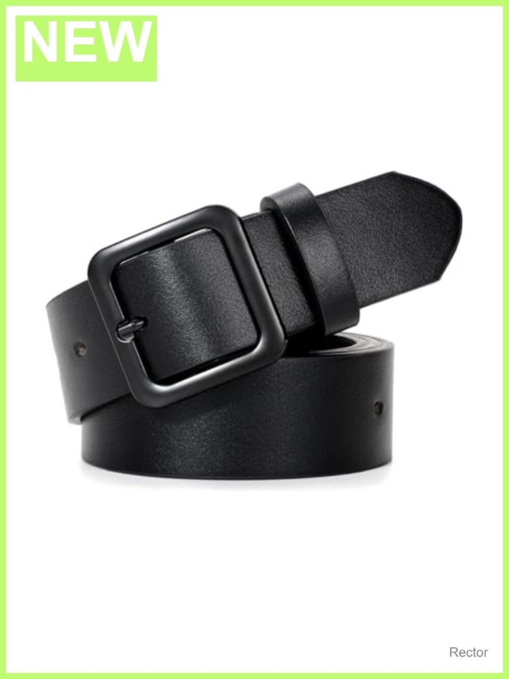 Women's PU Leather Belt Square Buckle Fashion Waist Belt